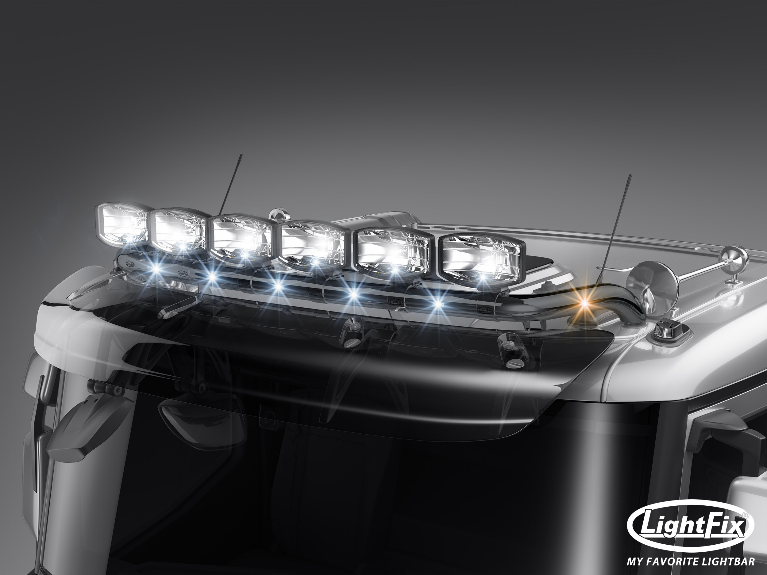 Maxim Nedgang Grudge Dachlampenbügel für Renault Trucks C und K | LightFix